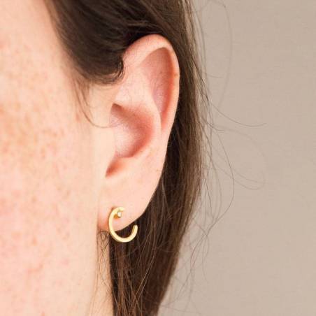 Pendientes de oro y diamantes pequeño ANTHEA
