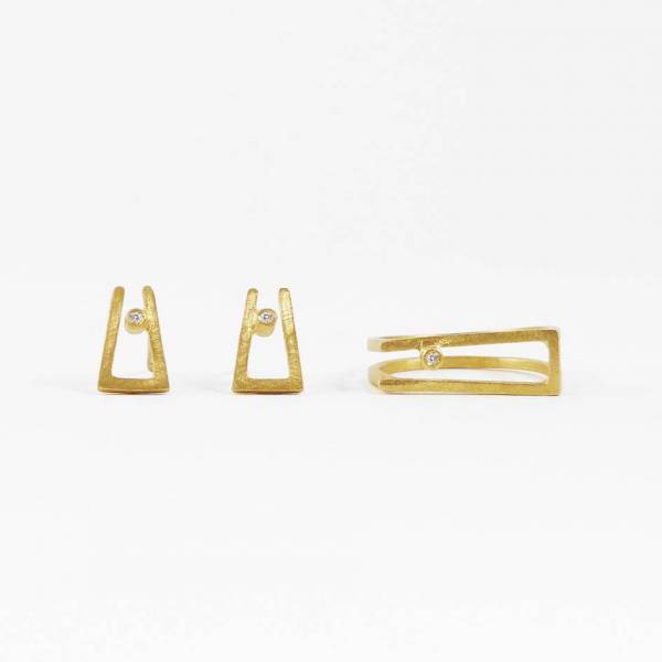 Pendientes de oro con diamantes ANTHEA