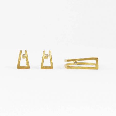 Pendientes de oro con diamantes ANTHEA