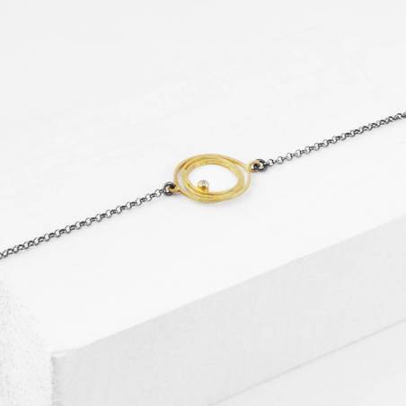 Braçalet d'or i plata amb diamant LIA