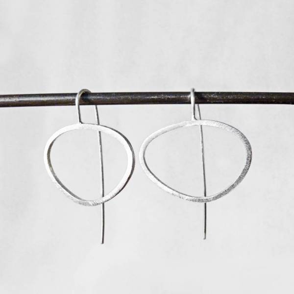 pendientes largos plata diseño