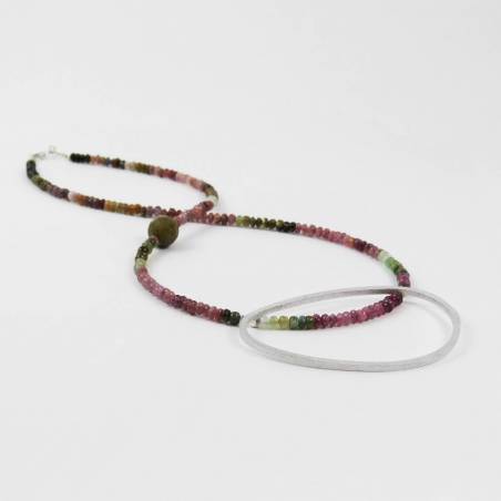 Collar plata i turmalinas Íria