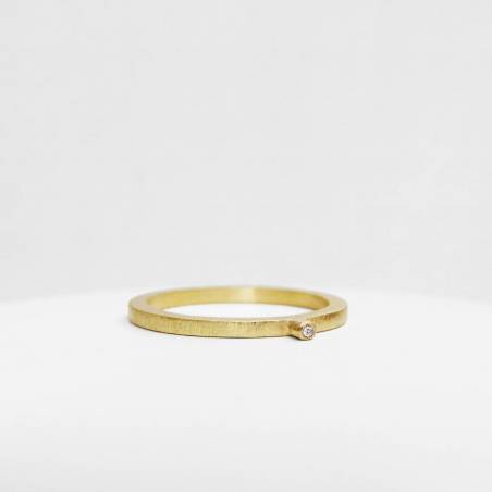 Anillo oro amarillo y diamante LINE Anillos