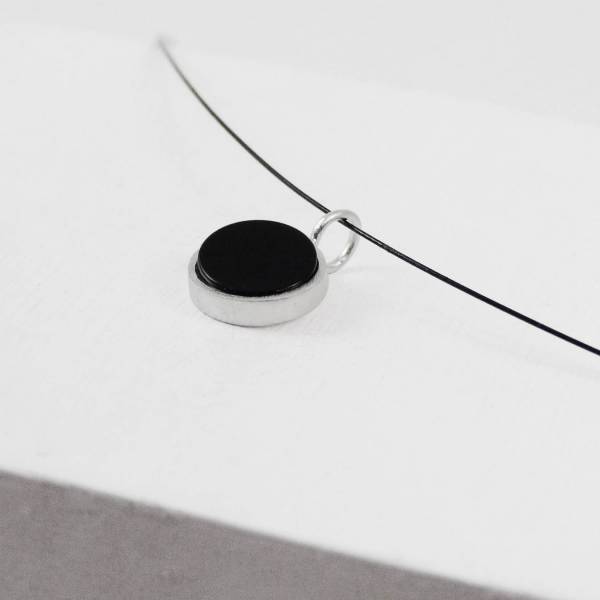 Mini penjoll plata i ònix
