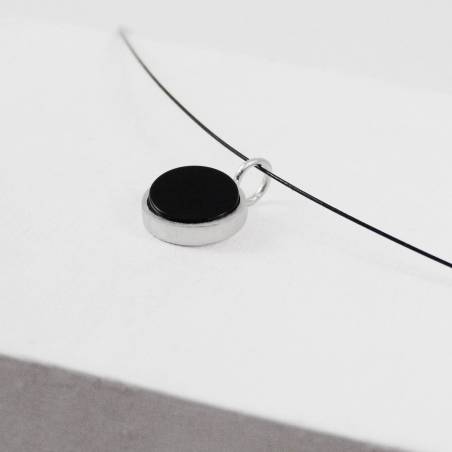 Mini penjoll plata i ònix