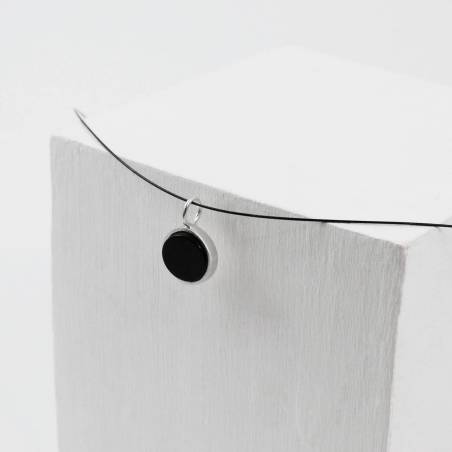 Mini penjoll plata i ònix