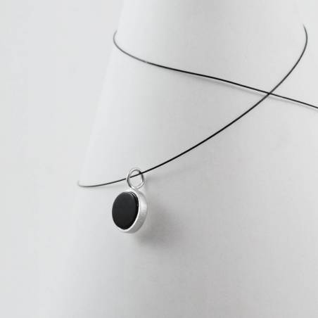 Mini penjoll plata i ònix
