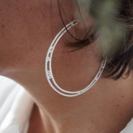 Maxi pendientes aro de plata ATER