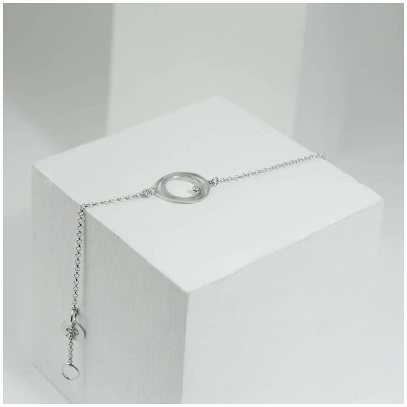 Pulsera plata y diamante LIA