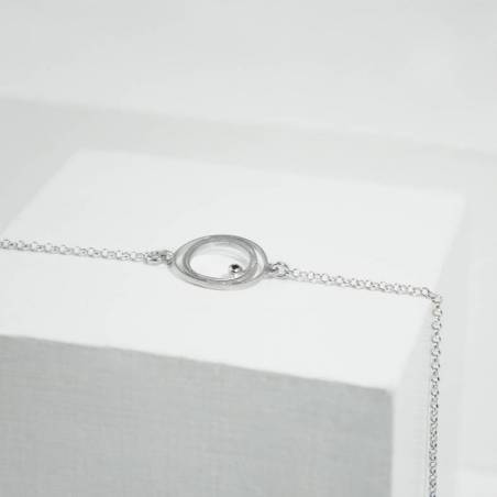 Pulsera plata y diamante LIA