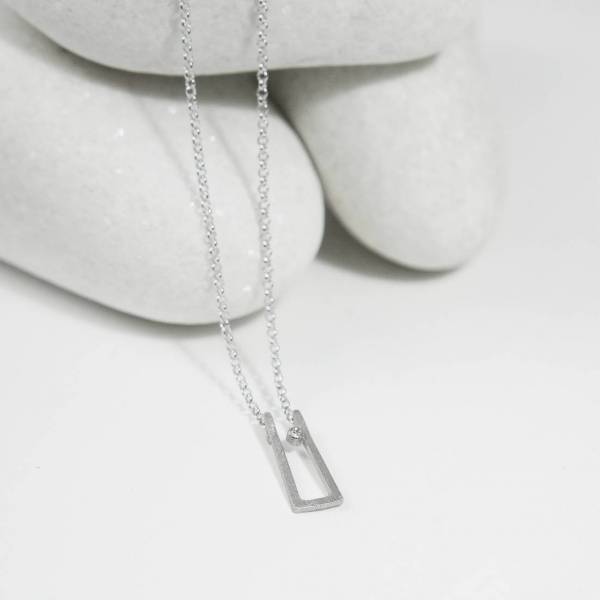 Collar plata y diamante ANTHEA