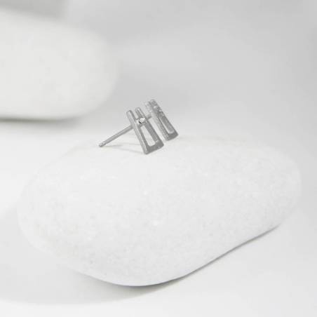 Arracades plata i diamant ANTHEA
