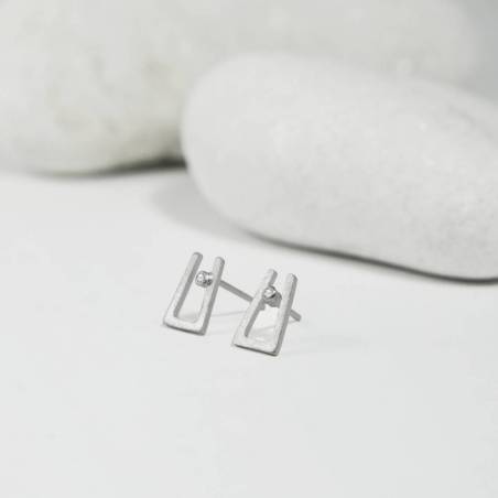 Arracades plata i diamant ANTHEA