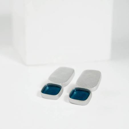 Arracades BALI de plata i esmalt. Arracades per a dona grans.