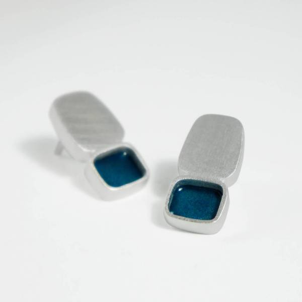 Pendientes mujer de plata. Cierre de presión. Joyería artesanal.