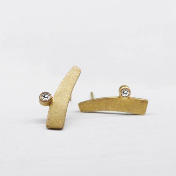 Pendientes oro y diamantes