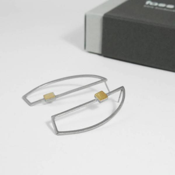 Silver and gold earrings Barcelona