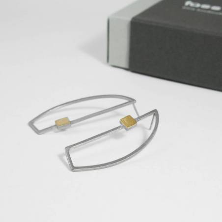 Pendientes de plata y oro Barcelona