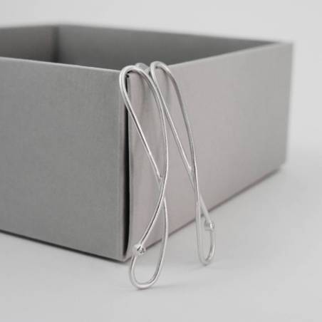 Pendientes plata con diamante grandes INFINITY