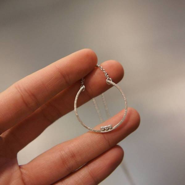 Collaret plata i i diamants mitjà ANTHEA