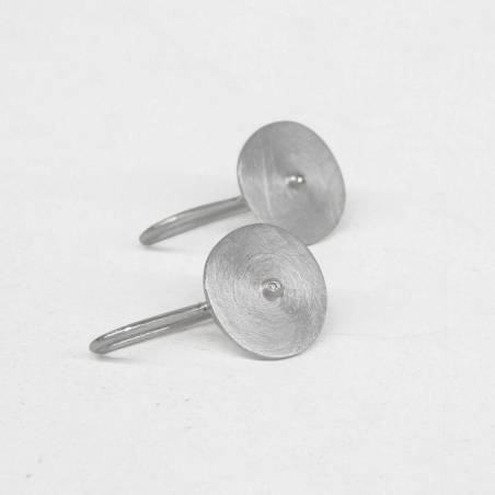 Arracades plata rodi amb diamant