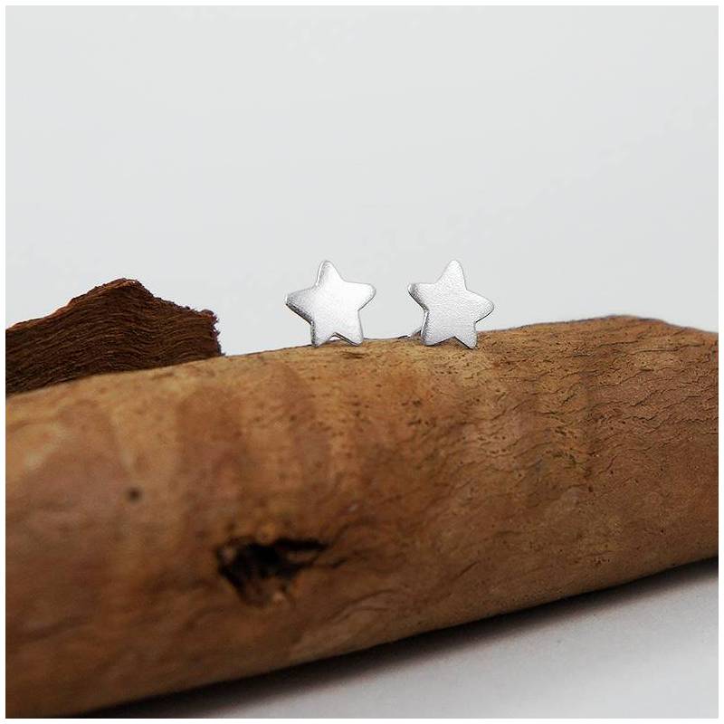 Arracades plata estrella