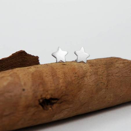 Arracades plata estrella