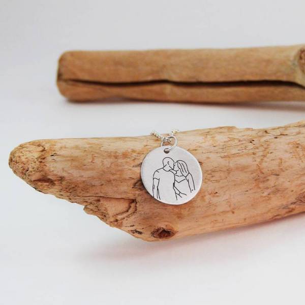 Colgante personalizado plata dibujo-foto