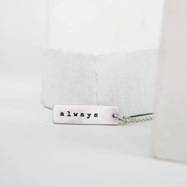 Colgante rectangular plata personalizado