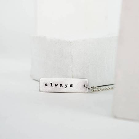 Colgante rectangular plata personalizado
