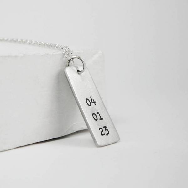 Placa rectangular de plata personalizada