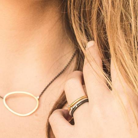Anell plata xapada amb diamant