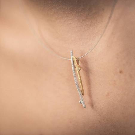 Joya mujer plata y piedra natural, diamante