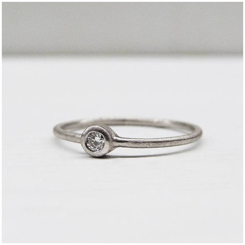 Anillo oro blanco y diamante ICE