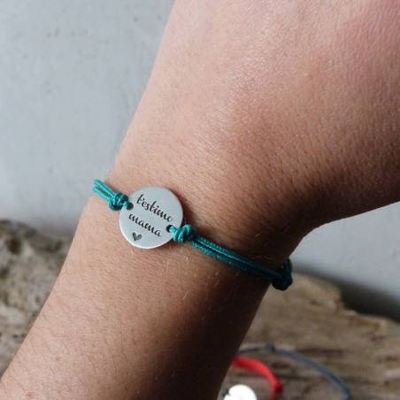 Pulsera de plata con mensaje para mamá