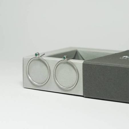 Pendientes  grandes de plata y topacio, ICE