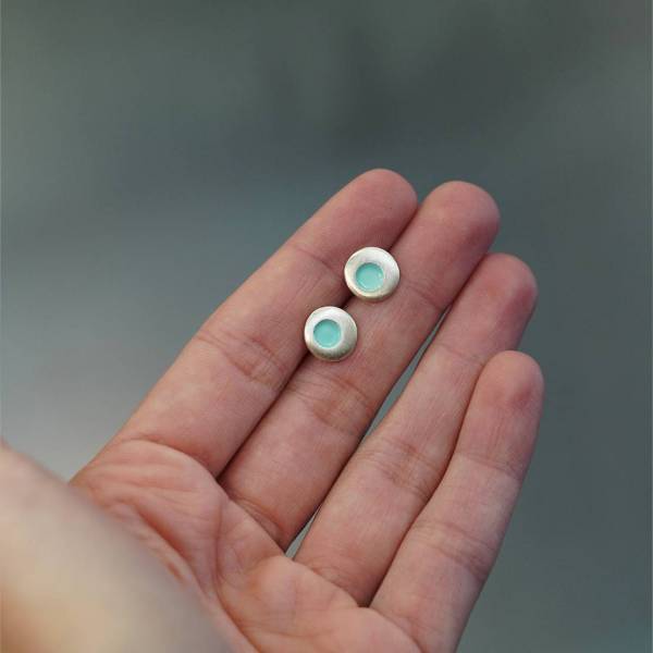 Pendientes plata círculo grande