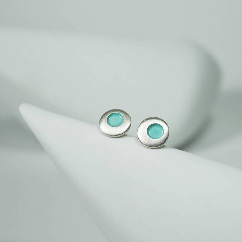 Pendientes plata círculo grande