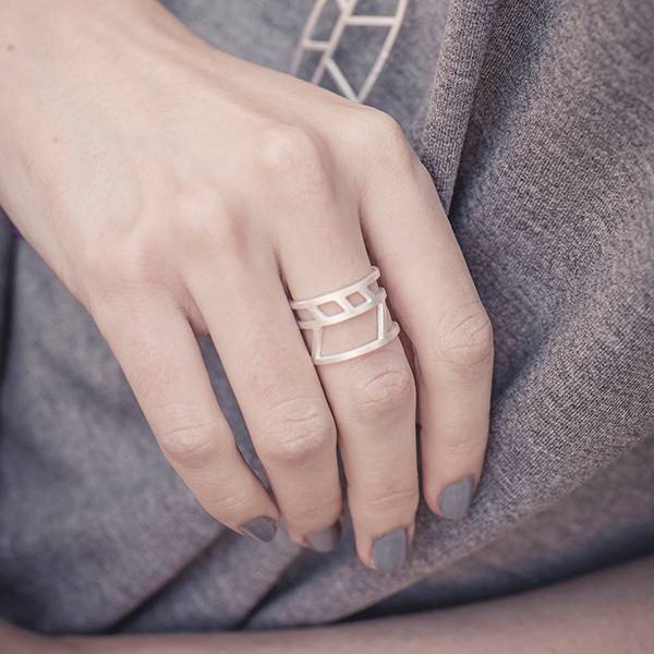 Anillo plata PALM