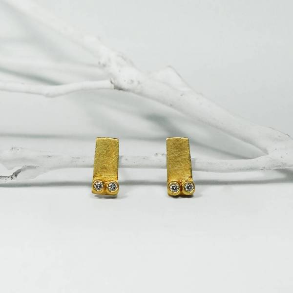Pendientes oro y diamantes SINAG