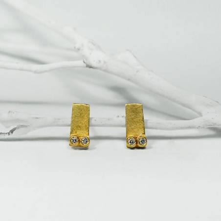 Pendientes oro y diamantes SINAG