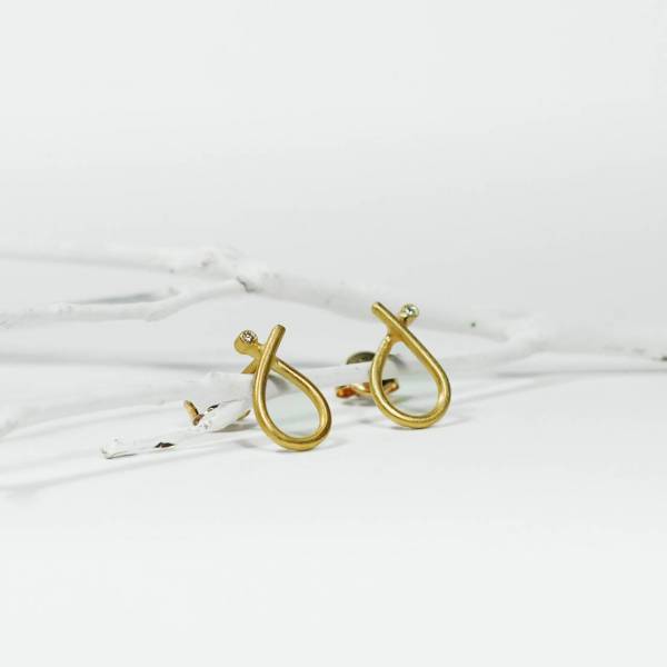 Arracades d'or de 18k amb diamants