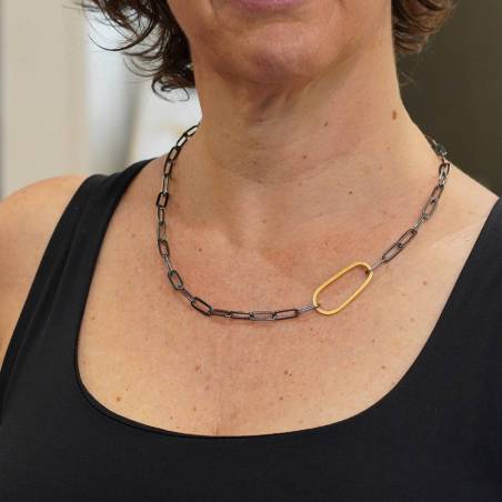 RITA necklace in silver and gold plated