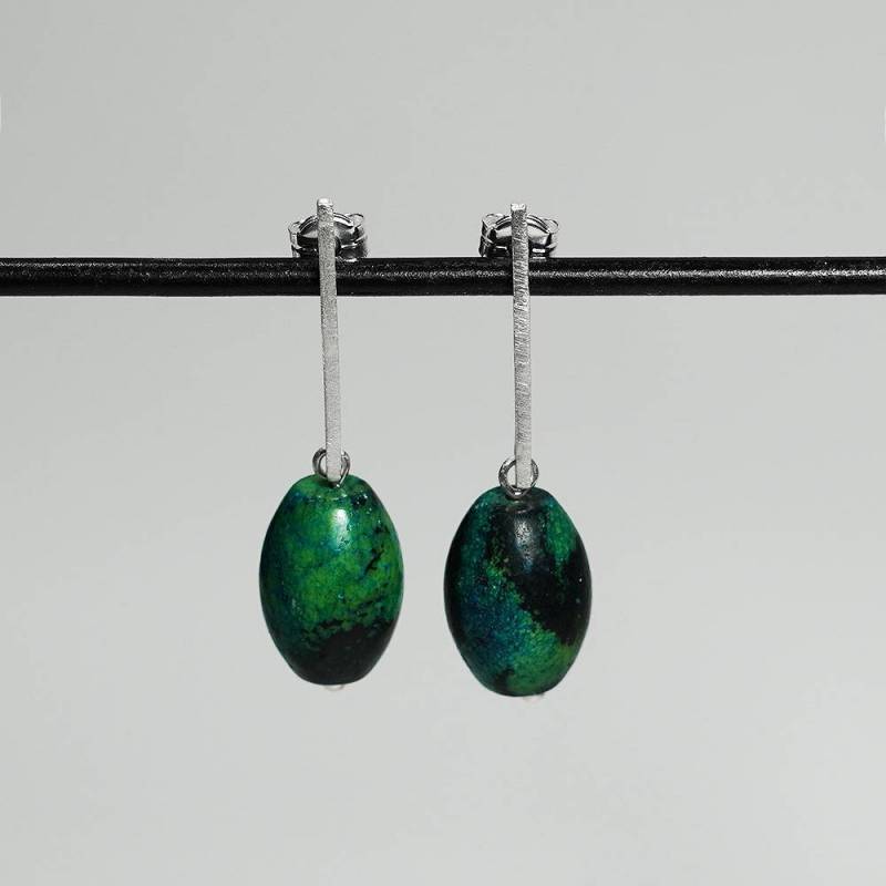 Pendientes de plata y turquesa