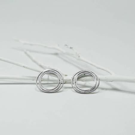 Big rhodium silver Lia earrings