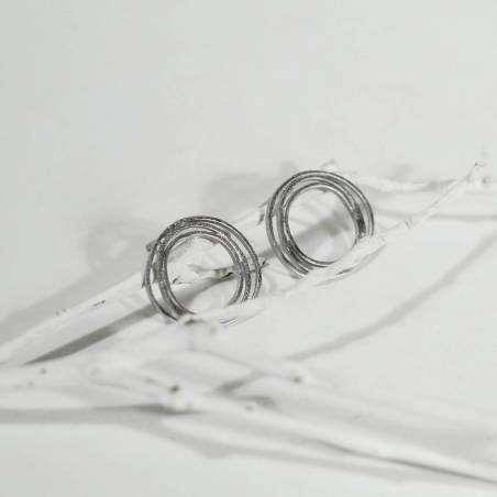 Big rhodium silver Lia earrings