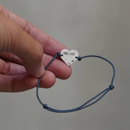 TRUE LOVE silver heart bracelet