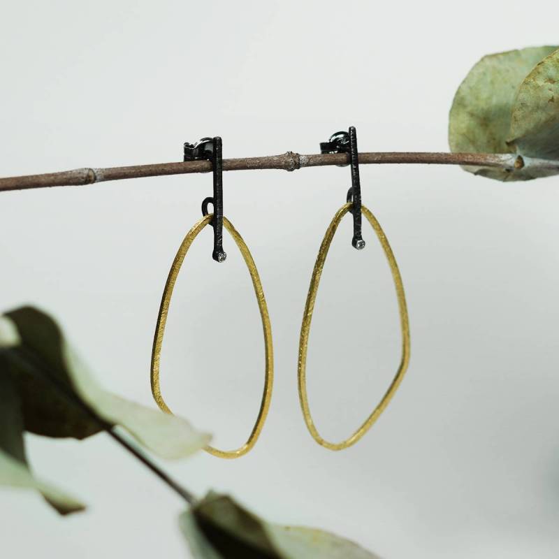 Silver combined earrings MIRROR