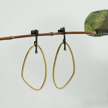 Silver combined earrings MIRROR