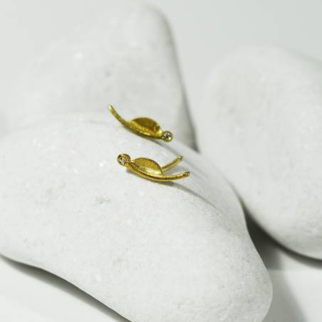 Small gold earrings